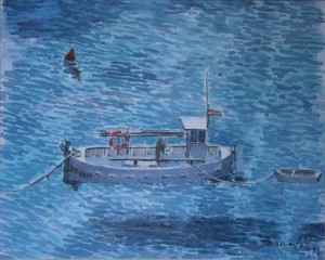 Barca de pesca 19,5x15,5 cm 1999 copia